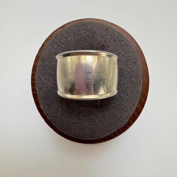 VTG Solid Sterling Silver 925 Tapered Cigar Band Ring Size 6.25 - Picture 2 of 13